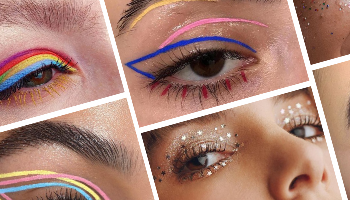 Delineadores coloridos ideias de maquiagem criativa